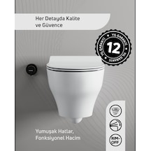 Creavit Ness Vortex Asma Klozet Ve Kapak Seti Beyaz