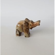 Fil Oniks Taşı Biblo Mermer Onix Ev Ofis Dekor Masa Süsü