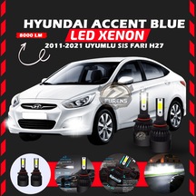 Hyundai Accent Blue 2011-2021 Sis Farı Uyumlu Şimşek Etkili Led Xenon Light Series H27