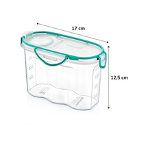Kilitli Kapaklı Contalı Hava,Su Sıvı Geçirmez 1,2 Litre Erzak Sak