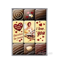 Nostalgic Art I Love You Chocolate Magnet Set 9 Parça Çok Renkli
