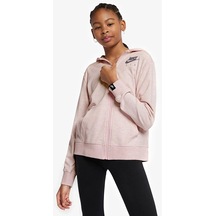 Nike Air Full Zip Hoodie Pink Kapüşonlu Kız Çocuk Sweatshirt Pembe