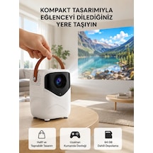 Mini Akıllı Projektör - 1080p Full Hd, 64gb Depolama, 2gb Ram, Uzaktan Kumanda Destekli Yeni Nesil