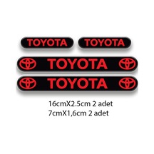 Otomobil Stıcker Seti Toyota 3d Damla 4'lü 1 Nötr