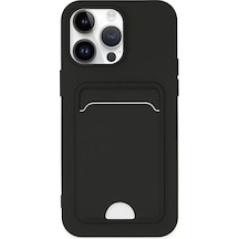 Newface Apple İphone 14 Pro Kılıf Kelvin Kartvizitli Silikon - Siyah