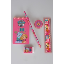 X Dekomus Lisanslı Paw Patrol Pink Paws Collection 5'li Kırtasiye Seti Not Defteri,kurşun Kalem,cetvel,silgi,kalemtraş Diğer