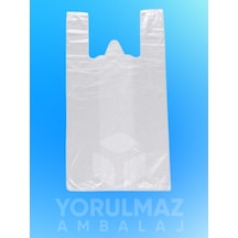 Doku Şeffaf Orijinal Atlet Poşet Orta Boy 28 36 Cm Kalın & Dayanıklı Market-manav Poşeti 1 Kg