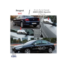 Ebal Otomotiv Peugeot 407 Krom Ayna Kapağı 2 prç. 2005 Üzeri P. Çelik