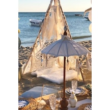 Prodiva Dekoratif El Yapımı Bali Şemsiye, Krem, 80 Cm