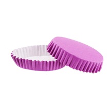 Cupcake Kalıbı Pet Kapsül Oval Model Düz Renk 100 Adet F11 Mor