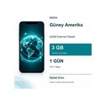 Güney Amerika Esım İnternet Paketi Günlük 3 Gb 1 Gün - Fup 1 Mbps Diğer