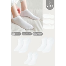 Unisex Düz Desen 3 Çift Pamuklu Terletmez Çorap