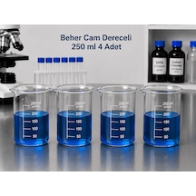 Beher Cam Dereceli 250 Ml 4 Adet