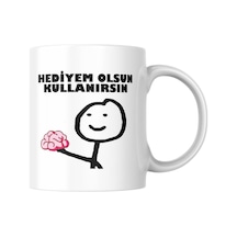 Hediyem Olsun Komik Yazılı Kupa Bardak Hediyelik Çay Kahve Kupası Coffee Mug Beyaz - Çok Renkli