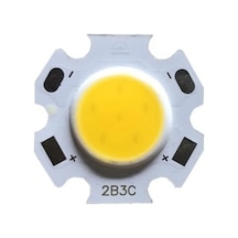 5 Adet 3w Cob Power Led Çip Ray Spot Ledi 3 Watt 9-12v Beyaz Renk