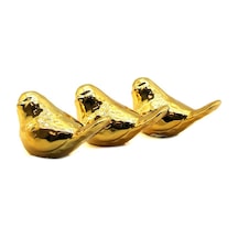 İbico İ12-132 Kuş Figürlü Seramik Biblo - Küçük Boy Gold Dekoratif Süs Eşyası- 12'li Paket Diğer
