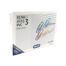 Mas 1666 Renkli Ataş 28Mm Pvc Kaplı 8'li