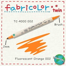 Zig Fabricolor Twin Çift Uçlu Kumaş Boyama Kalemi Floresan Orange