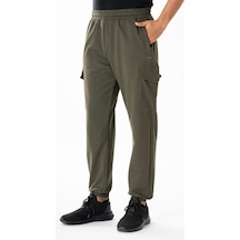 Maraton Sportswear Oversize Erkek Ribana Paça Basic Haki Eşofman Altı 22396-haki Haki