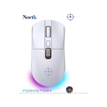 North Odin Pro Wl Beyaz 26k Dpı 750 Ips 70g Ultralight Rgb Kablosuz Gaming Mouse 001