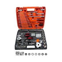 Moonshop 121 Parça Lokma Takımı 1/2-1/4-3/8 Choromo Çelik.