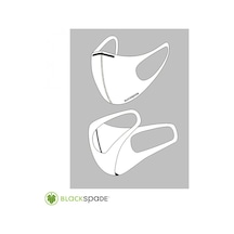 BLACKSPADE Unisex Koruyucu Maske Beyaz S
