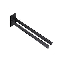 Xurunkeji Havlu Askısı Paslanmaz Çelik Havlu Barı Banyo Mutfak Depolama Rafı Delinmeyen Duvara Monte Depolama Rafı Siyah Siyah