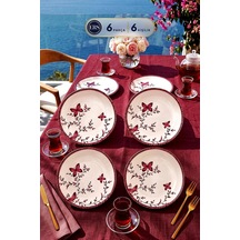 Verna Pembe 6'lı Pasta Tabağı Seti 20 Cm