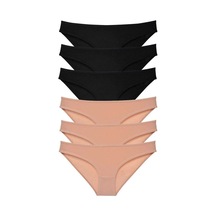 6 Adet Süper Eko Set Likralı Kadın Slip Külot Siyah Ten Beden: M Standart
