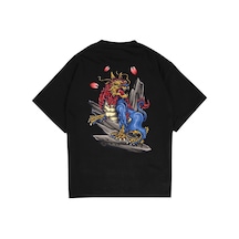 Noıssey Dragon Mountain Siyah Oversize Unisex T-shirt