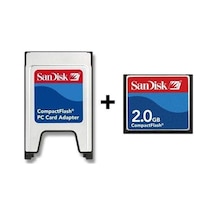 Sandisk 2 Gb Compact Flash Kart + Pcmcıa Adaptör Cnc Torna Uyumlu