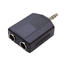 3.5mm Stereo Erkek To 2x6.3 Mm Dişi Çevirici Jak