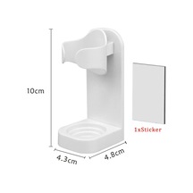 Liangmei Traceless Diş Fırçası Tutucu Banyo Duvara Monte 2 Adet Beyaz Gri