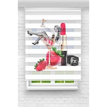 Perdecizade Enxboy Eğlence Kız Dijital Baskılı Zebra Perde-cocuk Odası-stor Perde Renkli