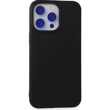 Apple iPhone Uyumlu  15 Pro Max Kılıf Nano İçi Kadife Silikon -  Siyah