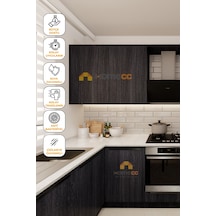 Yapışkanlı Folyo - Premium Ahşap Koyu Meşe Kaplama Kağıdı - Mobilya Duvar Kapı - 120cm Geniş - Pw719 120 X 400 Cm