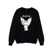 Anathema Baskılı Sweatshirt Siyah