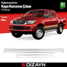 S-Dizayn Toyota Uyumlu Hilux Kapı Koruma Çıtası Krom 2009-2014