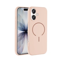 Zore İphone 17 Kılıf M-safe Şarj Özellikli Zore Meta Kapak - Pembe