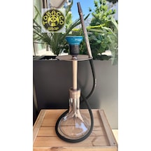 Mr Eds E29 Boss - Gökkuşağı Serisi Nargile Takımı Silver Taş Bowls Lüle Dahil 2li Nargile Seti