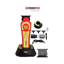 Powertec TR-2828 Tam Profesyonel 9.000rpm 8 Kademeli Sakal Ense Kesim-çizim Makinesi +yedek Dlc Bıçak Seti 3 - 4 Saat Kırmızı