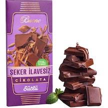 1 Adet Şeker Ilavesiz Çikolata Sütlü Stevyalı Stevia Ile Tatlandırılmış Diyabetik 100 Gram Şekersiz