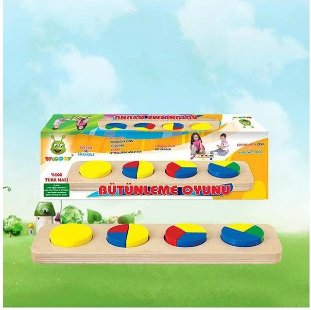 007kr Woodoy Beşli Geometrik Şekiller Sarı