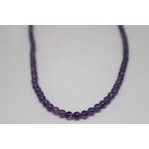 Ametist Taşı Yarım Dizi 4-5 MM 18 CM Gümüş