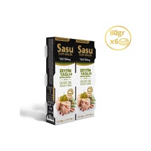 Sasu Zeytinyağlı Ton Balığı Bütün Dilim 6 x 80 G