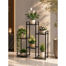 Uykula Modern Metal 6 Raflı Bitki Standı Dekoratif Saksılık Raf, Balkon & Salon Çiçeklik Standı