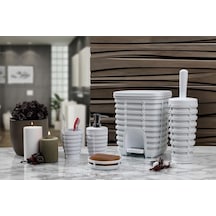 Primanova Palm 5 Parça Banyo Seti Beyaz M-Sas06-01