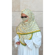 Qalortex Scarf Meyra Desen B.boy Eşarp - Yesil yeşil