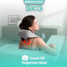 Skg H5 Mini Taşınabilir Omuz Ve Boyun Masaj Aleti, 6d Shiatsu Masaj Terapisi, Termoterapi Gri