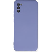 Samsung Uyumlu Galaxy A03s Kılıf Nano İçi Kadife Silikon Lila\